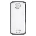 1 kg sztabka srebra Perth Mint – odlewana srebrna sztabka inwestycyjna próby 999 z logo łabędzia