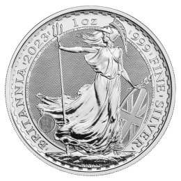1 Uncja Britannia Elżbieta II Srebrna Moneta | 2023