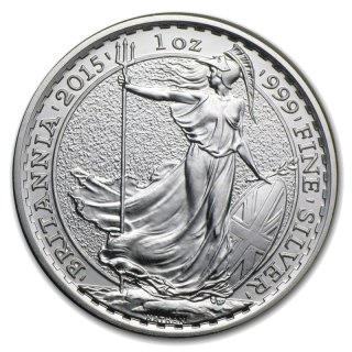 1 Uncja Britannia Srebrna Moneta | Mieszane Roczniki
