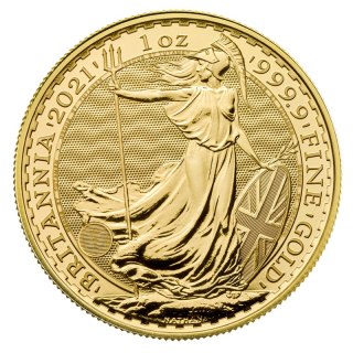 1 Uncja Britannia Złota Moneta | 2021