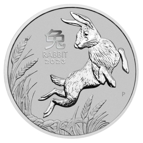 1 oz Lunar III Królik 2023 platynowa moneta z Perth Mint – rewers 1 oz Lunar III Królik 2023 platynowa moneta z Perth Mint – rewers