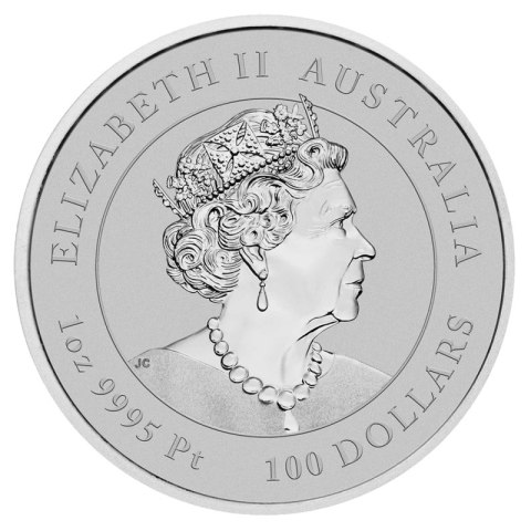 1 oz Lunar III Królik 2023 platynowa moneta z Perth Mint – rewers 1 oz Lunar III Królik 2023 platynowa moneta z Perth Mint – rewers