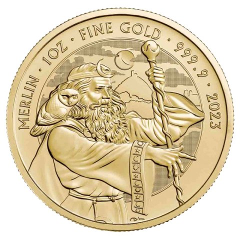 1 oz złota moneta Merlin 2023 z serii Mity i Legendy 1 oz złota moneta Merlin 2023 z serii Mity i Legendy