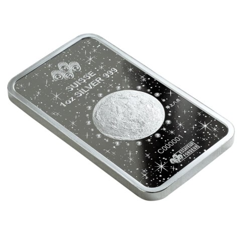 1 oz srebrna sztabka PAMP Lunar Legends Azure Smok 2024 w blistrze – awers z wizerunkiem smoka 1 oz srebrna sztabka PAMP Lunar Legends Azure Smok 2024 w blistrze – awers z wizerunkiem smoka