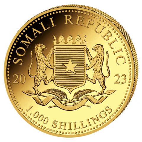 1 oz Somalia Elephant Gold Coin | 2023 1 oz Somalia Elephant Gold Coin | 2023