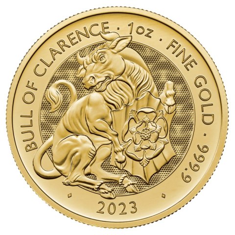 1 oz Tudor Beasts The Bull of Clarence Złota Moneta | 2023 1 oz Tudor Beasts The Bull of Clarence Złota Moneta | 2023