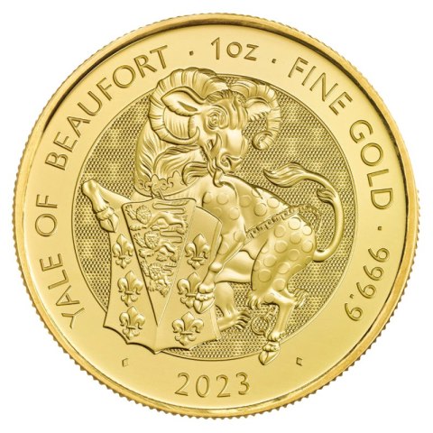 1 oz Tudor Beasts Yale of Beaufort Złota Moneta | 2023 1 oz Tudor Beasts Yale of Beaufort Złota Moneta | 2023
