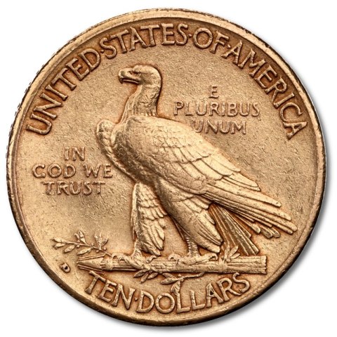 10 Dolarów Amerykański Orzeł "Indian Head" Złota Moneta | 1908-1933 10 Dolarów Amerykański Orzeł "Indian Head" Złota Moneta | 1908-1933