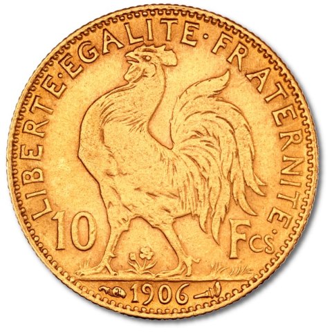 10 French Francs Marianne Rooster Gold Coin (1899-1914) 10 French Francs Marianne Rooster Gold Coin (1899-1914)
