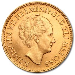 10 Guldenów Holandia Wilhelmina Złota Moneta | 1892 - 1933