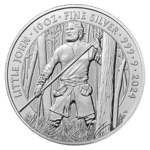 10 oz Mały John Mity i Legendy Srebrna Moneta | 2024 10 oz Mały John Mity i Legendy Srebrna Moneta | 2024