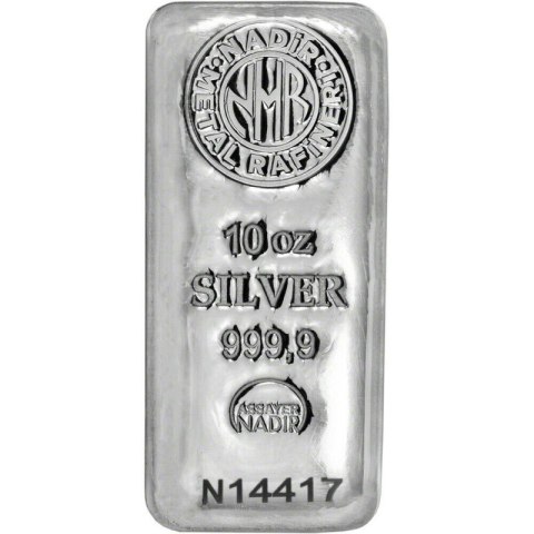 10 oz Srebrna Sztabka | Nadir Metal Rafineri