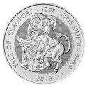 10 oz Tudor Beasts Yale of Beaufort Srebrna Moneta | 2023