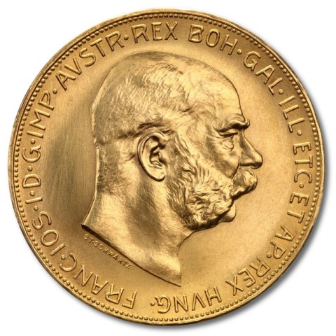 100 Koron Austriackich Franciszek Józef I Złota Moneta | Uszkodzona 100 Koron Austriackich Franciszek Józef I Złota Moneta | Uszkodzona