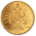 100 Koron Austriackich Franciszek Józef I Złota Moneta | Uszkodzona