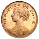 100 Peso Chile Złota Moneta | 1895 -1980