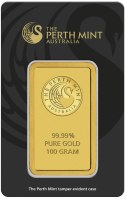 100g sztabka złota Perth Mint