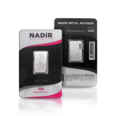 10g Srebrna Sztabka | Nadir Metal Rafineri