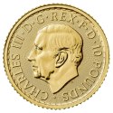 1/10 Uncji Britannia Karol III Złota Moneta | 2023