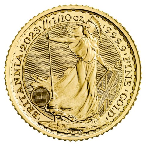 1/10 Uncji Britannia Karol III Złota Moneta | 2023 1/10 Uncji Britannia Karol III Złota Moneta | 2023