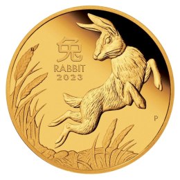 1/10 Uncji Lunar III Rok Królika Złota Moneta | 2023