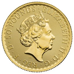 1/2 Uncja Britannia Elżbieta II Złota Moneta | 2023