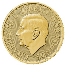 1/2 Uncja Britannia Karol III Złota Moneta | 2023