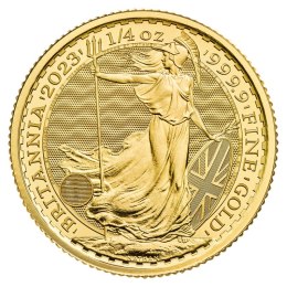 1/4 Uncja Britannia Karol III Złota Moneta | 2023