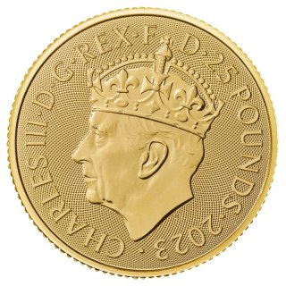 1/4 Uncja Koronacja Karol III Złota Moneta | 2023