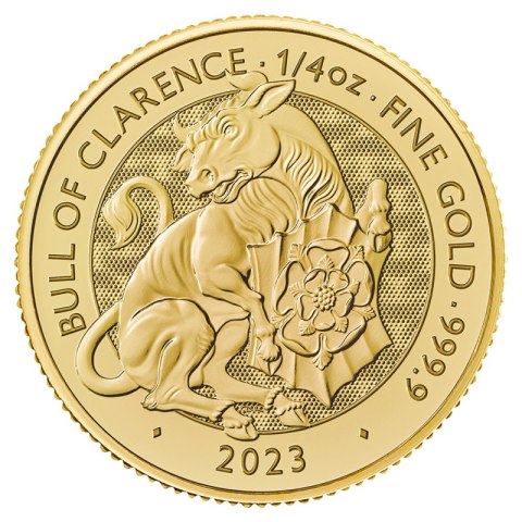 1/4 oz Tudor Beasts The Bull of Clarence Złota Moneta | 2023 1/4 oz Tudor Beasts The Bull of Clarence Złota Moneta | 2023
