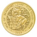 1/4 oz Tudor Beasts Yale of Beaufort Złota Moneta | 2023
