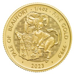 1/4 oz Tudor Beasts Yale of Beaufort Złota Moneta | 2023