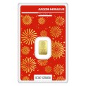 1 g Złota Sztabka Rok Smoka 2024 – Argor-Heraeus, blister CertiPack, motyw smoka