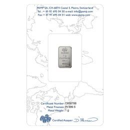 Sztabka platyny 1g PAMP Suisse – inwestycyjna forma metalu – GoldInvest24