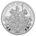 2 Uncje Britannia Karol III Srebrna Moneta | Proof | 2023