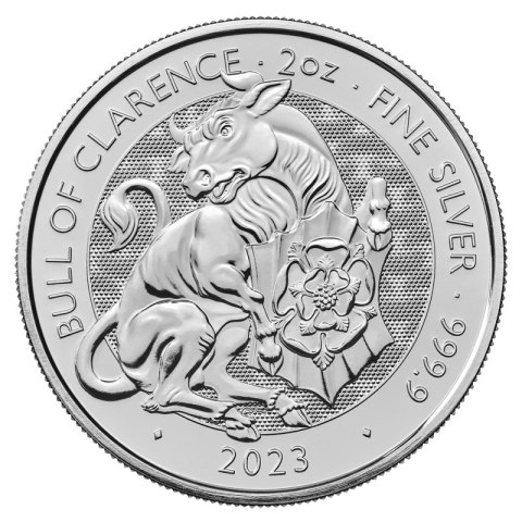 2 oz Tudor Beasts The Bull of Clarence Srebrna Moneta | 2023 2 oz Tudor Beasts The Bull of Clarence Srebrna Moneta | 2023