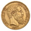 20 Franków Belgia Leopold II Złota Moneta | 1876 - 1882