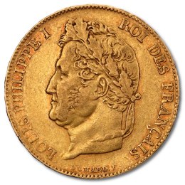 20 Franków Francja Ludwik Filip I Złota Moneta | 1830 -1848