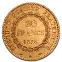 20 Franków Francja Trzecia Republika Anioł Złota Moneta | 1871-1898