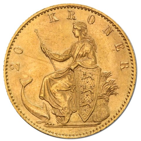 20 Koron Dania Chrystian IX Złota Moneta | 1863 - 1906 20 Koron Dania Chrystian IX Złota Moneta | 1863 - 1906