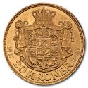 Złota moneta 20 Koron Chrystian X Dania 1913–1917