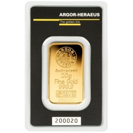 20g Sztabka złota | Argor-Heraeus
