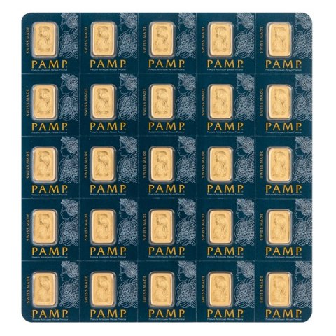 25 x 1g PAMP Multigram Złota Sztabka