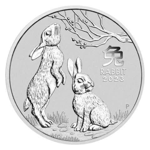 5 Uncji Lunar III Królik Srebrna Moneta | 2023 5 Uncji Lunar III Królik Srebrna Moneta | 2023
