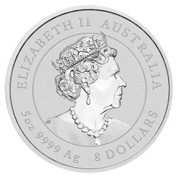 5 Uncji Lunar III Tygrys Srebrna Moneta | 2022