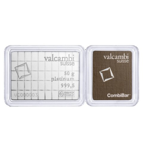 50x1g Platynowa Sztabka CombiBar® | Valcambi 50x1g Platynowa Sztabka CombiBar® | Valcambi