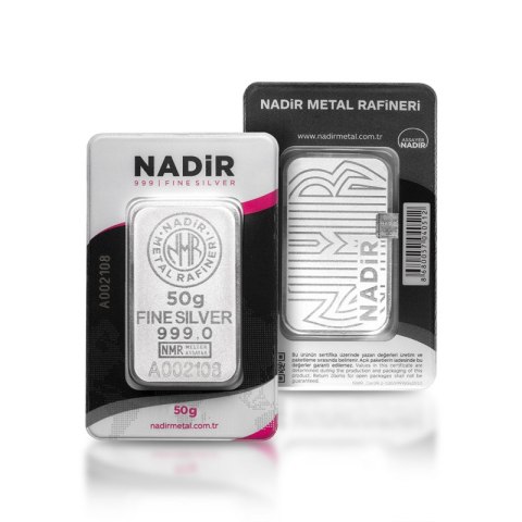 50g Srebrna Sztabka | Nadir Metal Rafineri