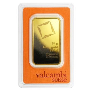 50g Złota Sztabka | Valcambi | Bita