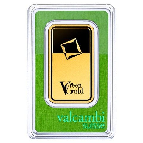 50g Złota Sztabka Valcambi | Green Gold 50g Złota Sztabka Valcambi | Green Gold