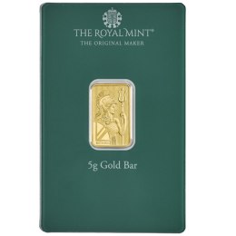 5g Złota Sztabka Wesołych Świąt – edycja świąteczna The Royal Mint, złoto 999,9, blister z certyfikatem